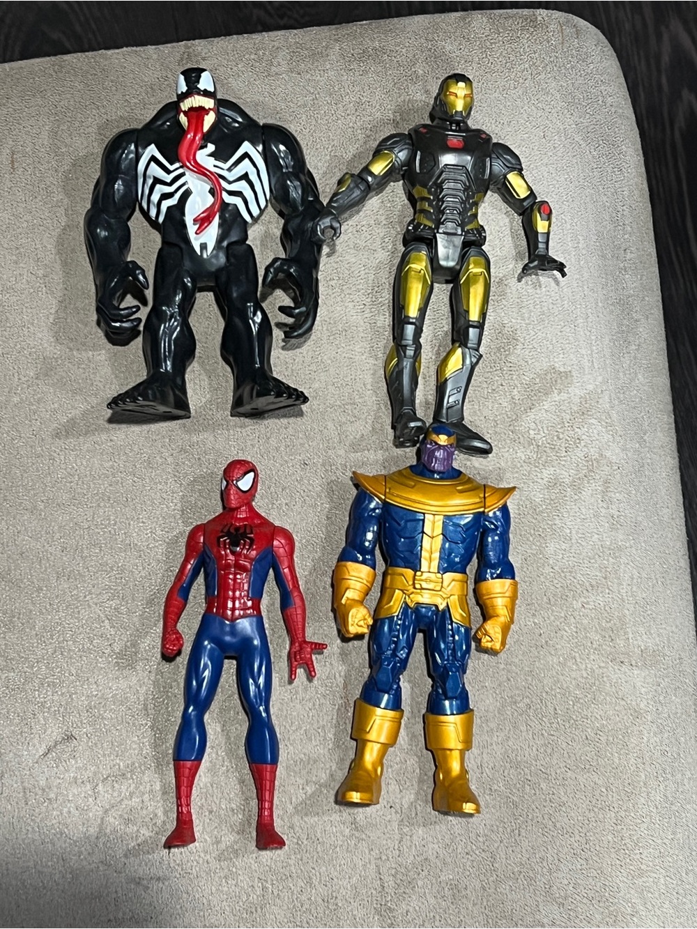 Marvel Action 6” Figures Lot - Venom, Iron Man, Spiderman, Thanos